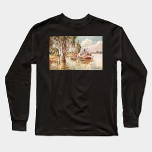 Murray River scene Australia circa 1915 Long Sleeve T-Shirt